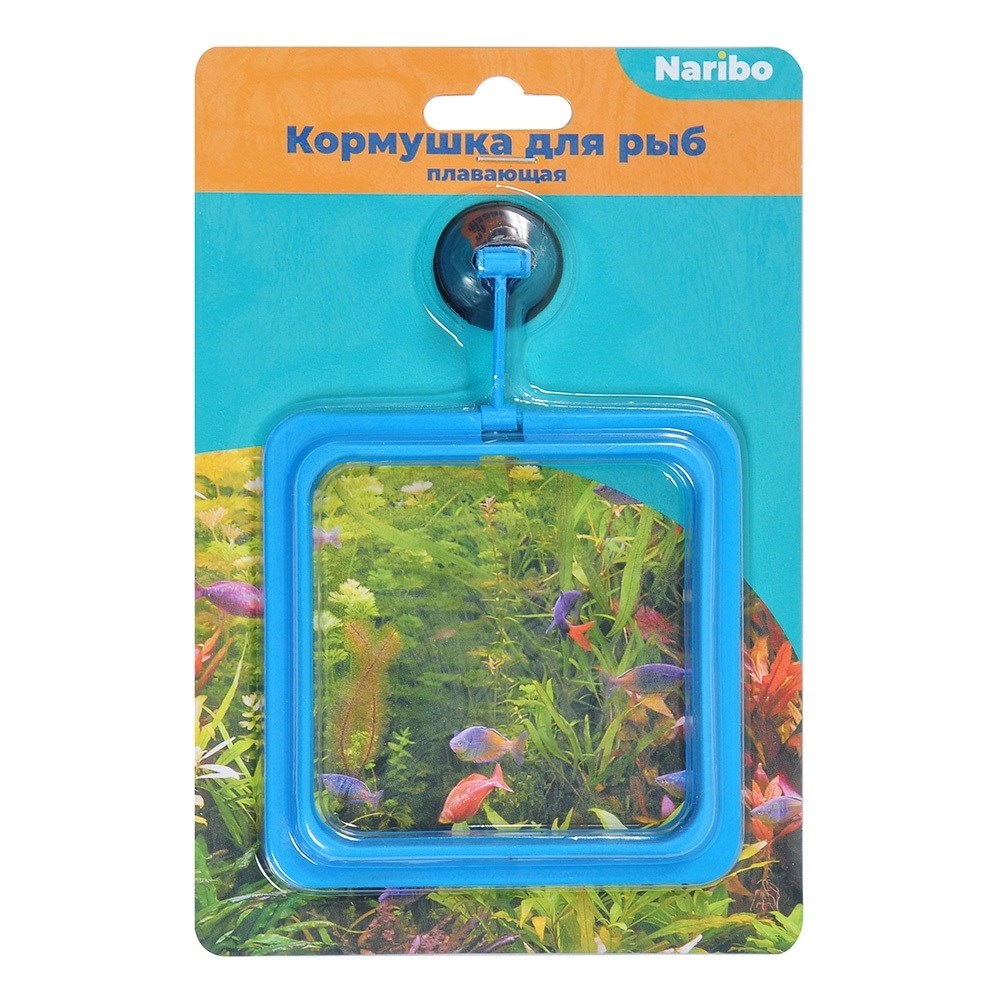 Кормушка Naribo пластиковая на присоске квадратная NR-662517 - фото 29692