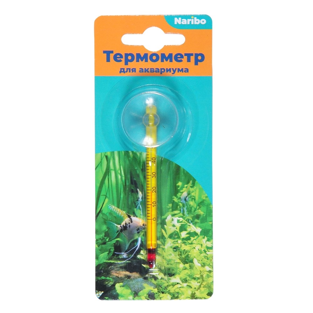 Термометр Naribo стеклянный тонкий на присоске 8см NR-662845 - фото 29709