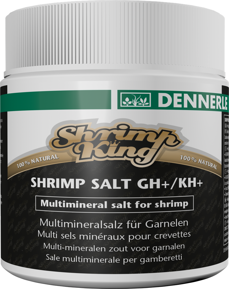 Dennerle Shrimp King SHRIMP KING SHRIMP SALT GH+/KH+ - минеральная соль для подготовки воды в аквариумах с пресноводными креветками, 200г Den-6134 - фото 29741