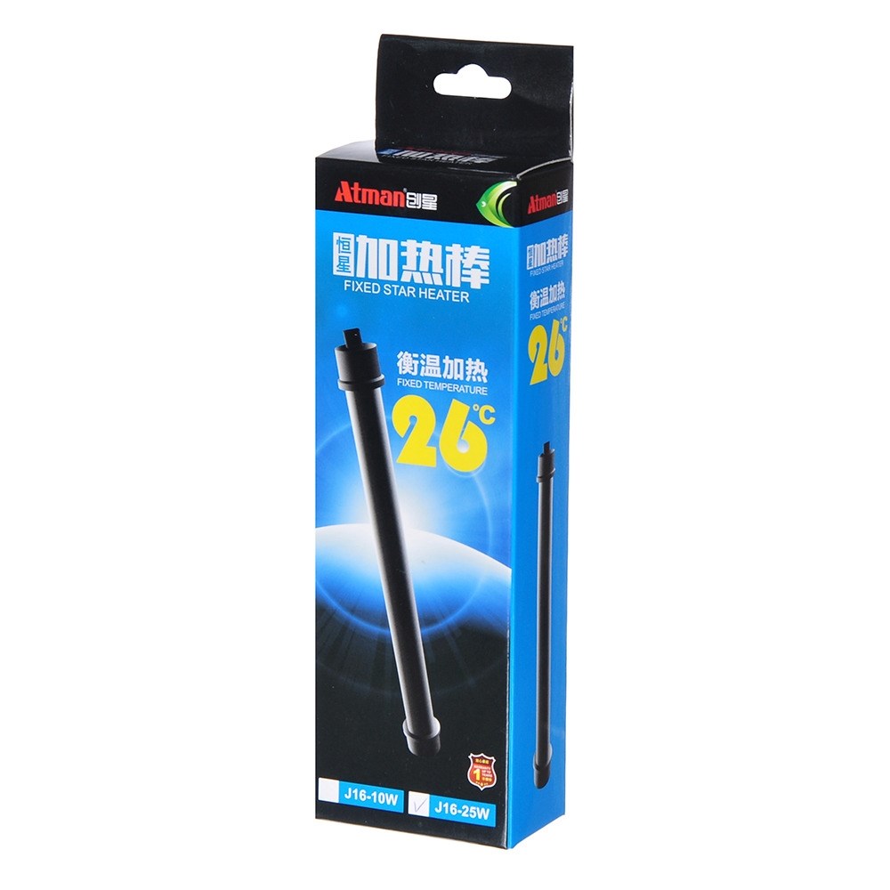 Atman FIXED 25 Вт - нагреватель c фиксированной температурой для аквариумов до 25 литров, t=26C ATM-J16-25W - фото 30289
