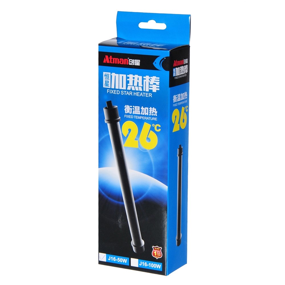 Atman FIXED 50 Вт - нагреватель c фиксированной температурой для аквариумов до 50 литров, t=26C ATM-J16-50W - фото 30291