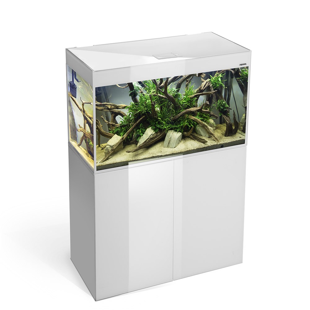 AQUAEL Glossy 100 белый (215л) аквариум с LED освещением купить в Москве по  цене 55 755 руб. — Аквионика