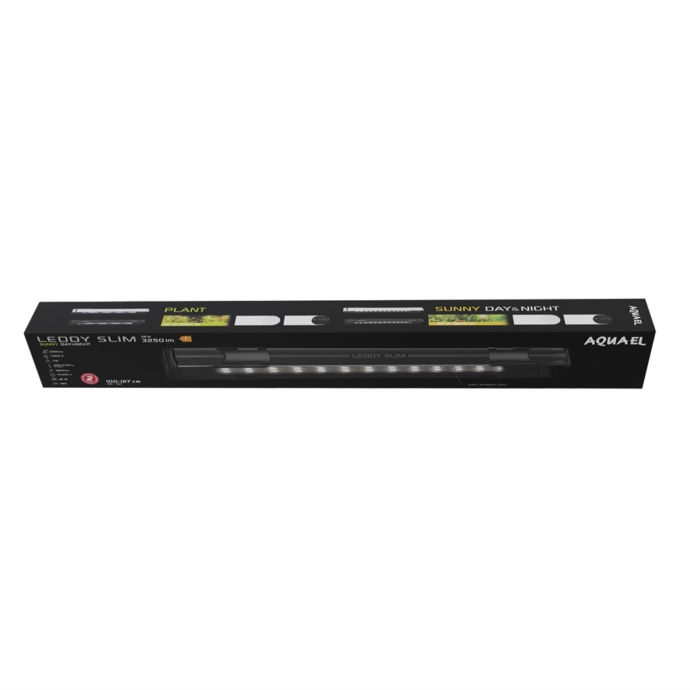 AQUAEL LEDDY SLIM SUNNY 2.0 Day&Night 36Вт (100-120см) черный - LED-светильник для аквариума 124214 - фото 31371