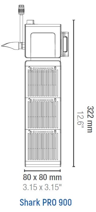 SICCE Shark PRO 900 - внутренний фильтр для аквариумов до 260 л , 900 л/ч 73974 - фото 31571