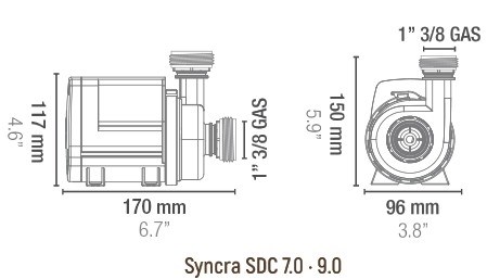 SICCE SYNCRA PUMP SDC 9.0 - помпа универсальная с WiFi Контроллером 4000-9000 л/ч, подъем 7 м. 66457 - фото 31892