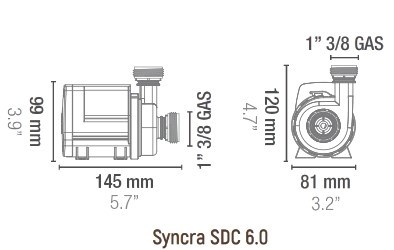 SICCE SYNCRA PUMP SDC 6.0 - помпа универсальная с WiFi Контроллером 2000-5000 л/ч, подъем 3,5 м. 66440 - фото 31894