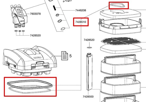 Eheim - набор прокладок для фильтров EHEIM 2080/2180 EM-7428510 - фото 31982
