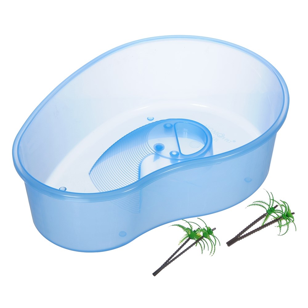 Черепашатник открытый из жесткого пластика с островком 32х23х9см NMP-NX-12Large - фото 32201