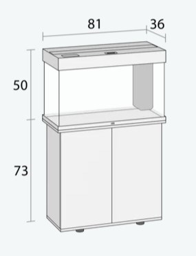 Juwel RIO 125 LED аквариум В КОМПЛЕКТЕ С ТУМБОЙ 125л белый (White) 81х36х50см 2х14W Фильтр Bioflow М, нагреватель 100 Вт Juw-01451 - фото 32252