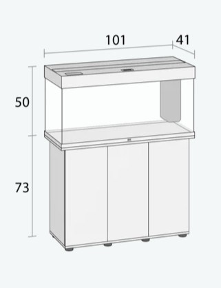 Juwel RIO 180 LED аквариум В КОМПЛЕКТЕ С ТУМБОЙ 180л серый (Grey) 101х41х50см 2х23W Фильтр Bioflow M, нагреватель 200 Вт Juw-04651 - фото 32266