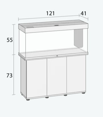Juwel RIO 240 LED аквариум В КОМПЛЕКТЕ С ТУМБОЙ 240л белый (White) 121х41х55см 2х29W Фильтр Bioflow M, нагреватель 200 Вт Juw-03451 - фото 32270
