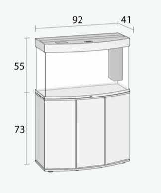 Juwel VISION 180 LED аквариум В КОМПЛЕКТЕ С ТУМБОЙ 180л черный (Black) 92х41х55см 2х19W Фильтр Bioflow M, нагреватель 200 Вт 09351 - фото 32287