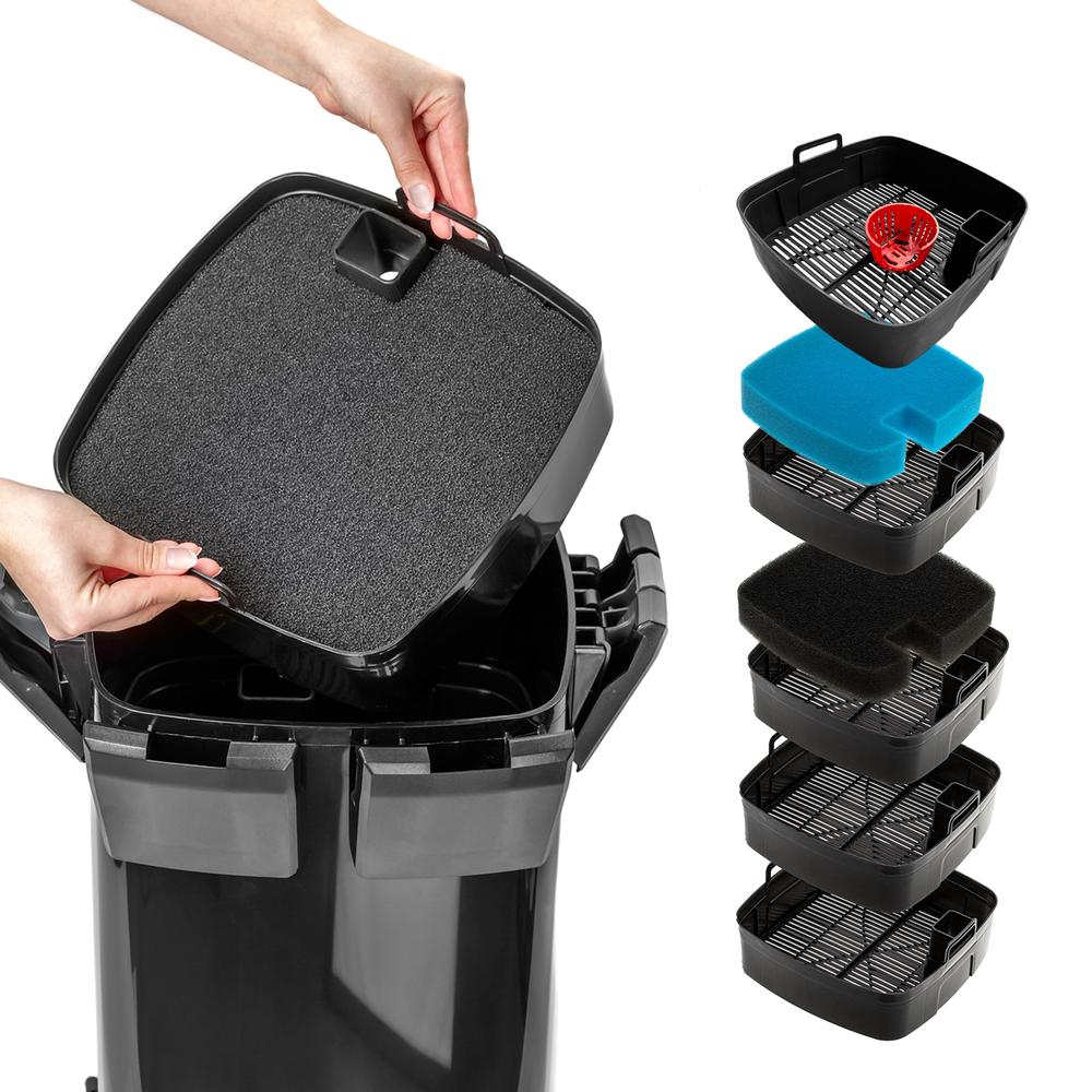 AQUAEL Hypermax-4500 BT - внешний фильтр с электронным управлением через Bluetooth для аквариумов 200-1500 литров, макс.4500 л/ч 132256 - фото 32571