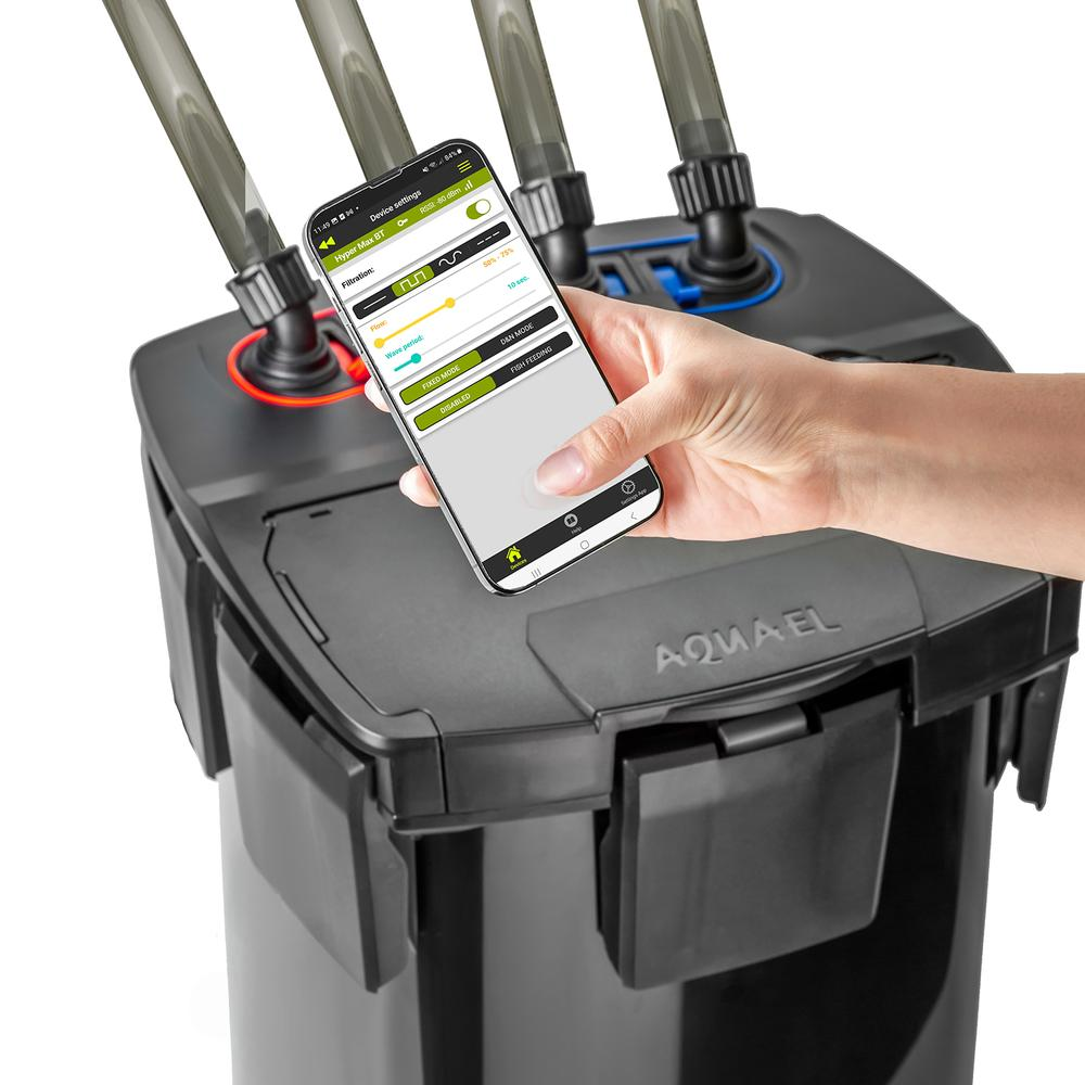 AQUAEL Hypermax-4500 BT - внешний фильтр с электронным управлением через Bluetooth для аквариумов 200-1500 литров, макс.4500 л/ч 132256 - фото 32573