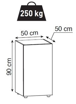 AQUAEL подставка для аквариума Glossy 50 СЕРАЯ - 50*50*90 прямая  Материал подставки: ДСП• Материал дверцы:  ДСП с лаковым покрытием 131982 - фото 32747