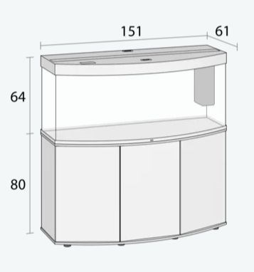 Juwel VISION 450 LED аквариум с тумбой 450л белый (white) 151х61х64см 4х31W Фильтр Bioflow XL, нагреватель 300 Вт 104615 - фото 33005