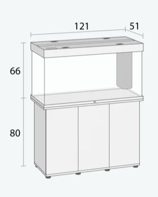 Juwel RIO 350 LED аквариум в комплекте с тумбой 350л черный (Black) 121х51х66см 2х29W Фильтр Bioflow L, нагреватель 300 Вт 07351 - фото 33021