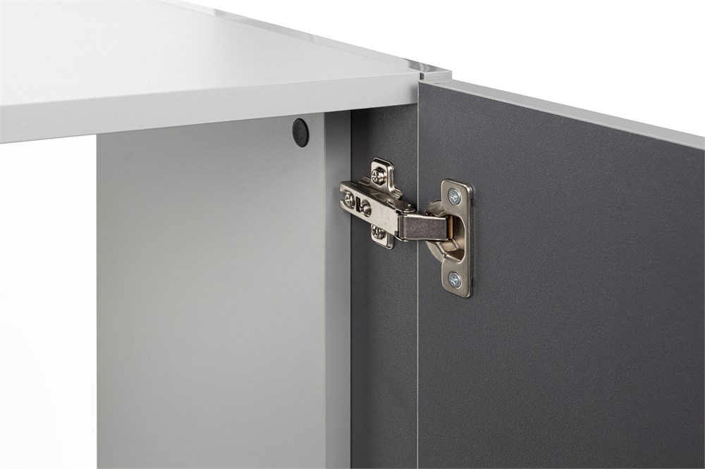 AQUAEL подставка для аквариума серая Glossy 80 - 80*35*73 прямая (ДСП), 2 дверцы 131430 - фото 33125