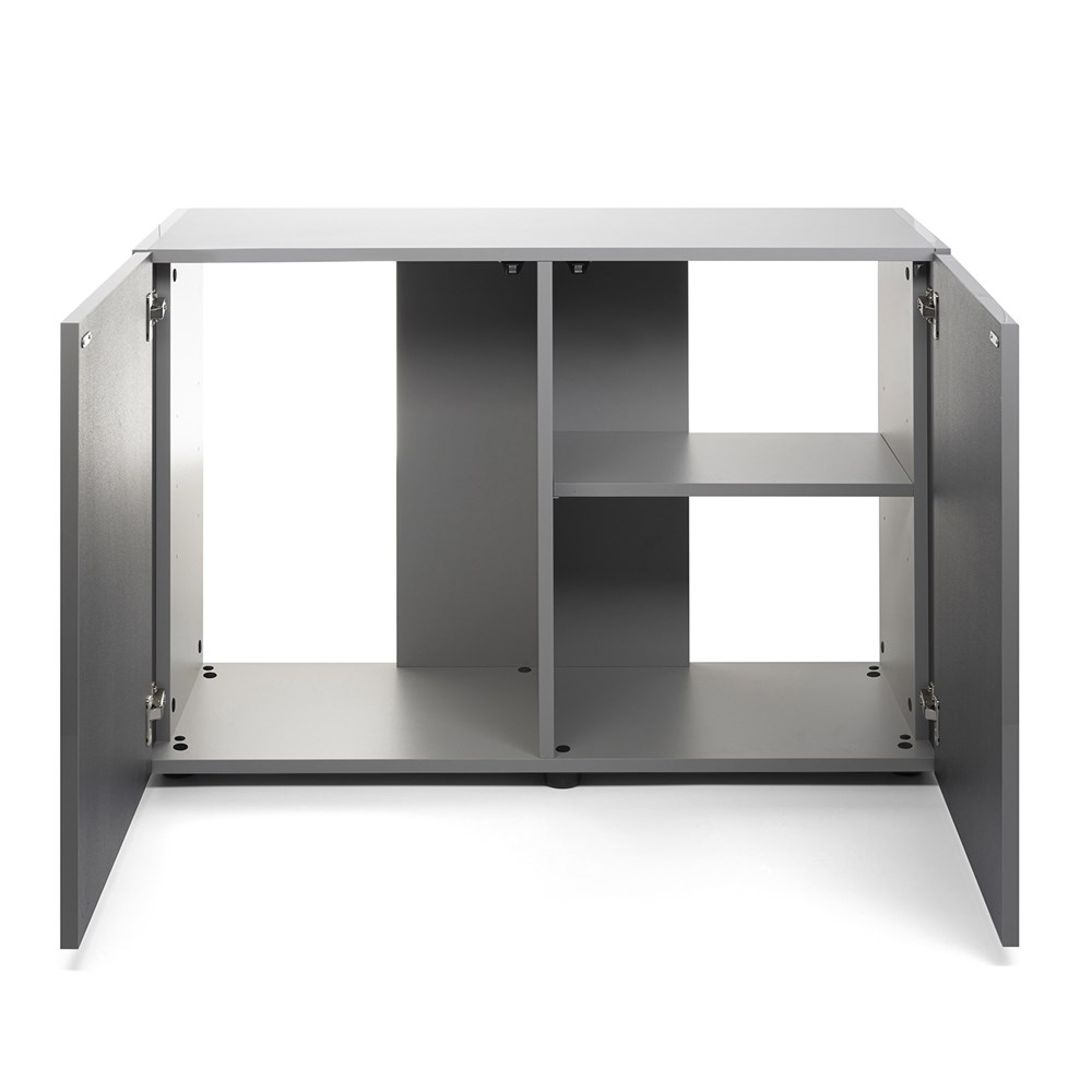 AQUAEL серая подставка для аквариума Glossy 100 - 100*40*72 прямая. Изготовлено из ДСП, 2 дверцы, акриловое покрытие 131432 - фото 33164