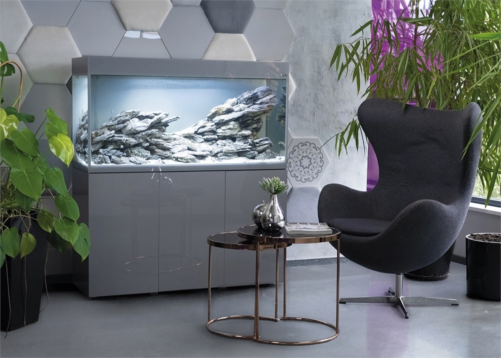 AQUAEL Glossy ST 120 серый (260л) аквариум с LED освещением 131427 - фото 33191