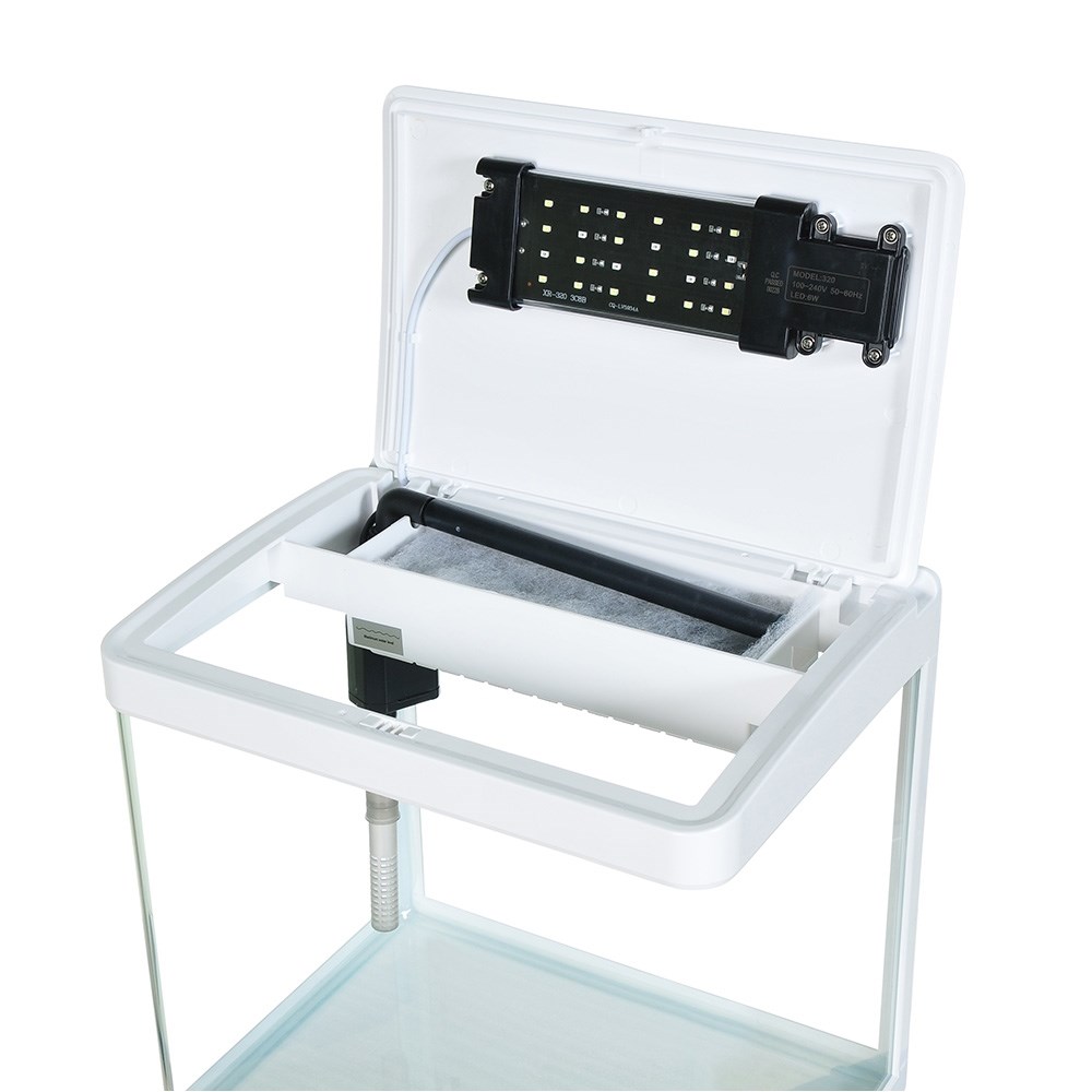 Аквариум Atman XR-320 белый, 25 литров, 32х24х32см,с LED светильником и фильтром ATM-XR-320W - фото 33606