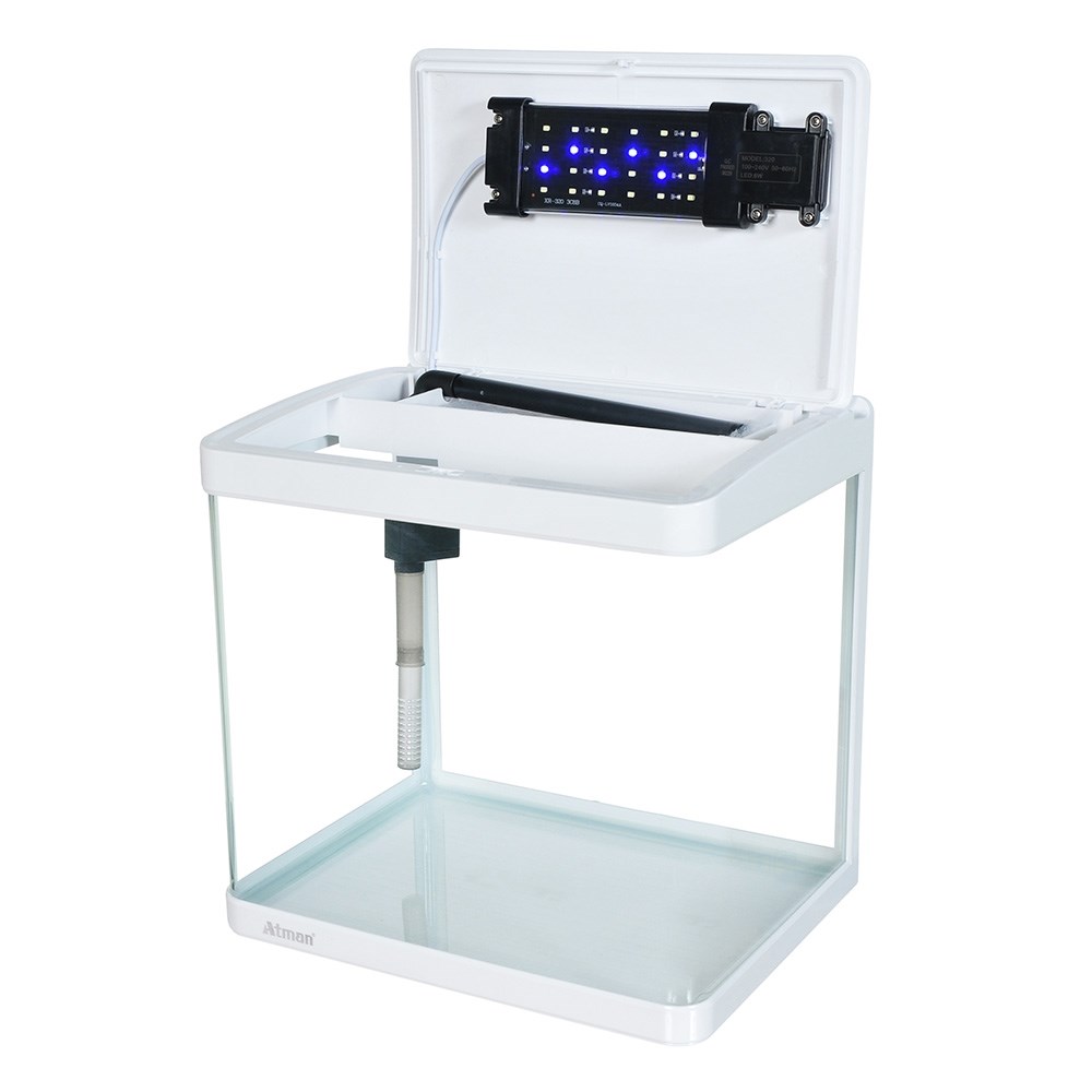 Аквариум Atman XR-320 белый, 25 литров, 32х24х32см,с LED светильником и фильтром ATM-XR-320W - фото 33609