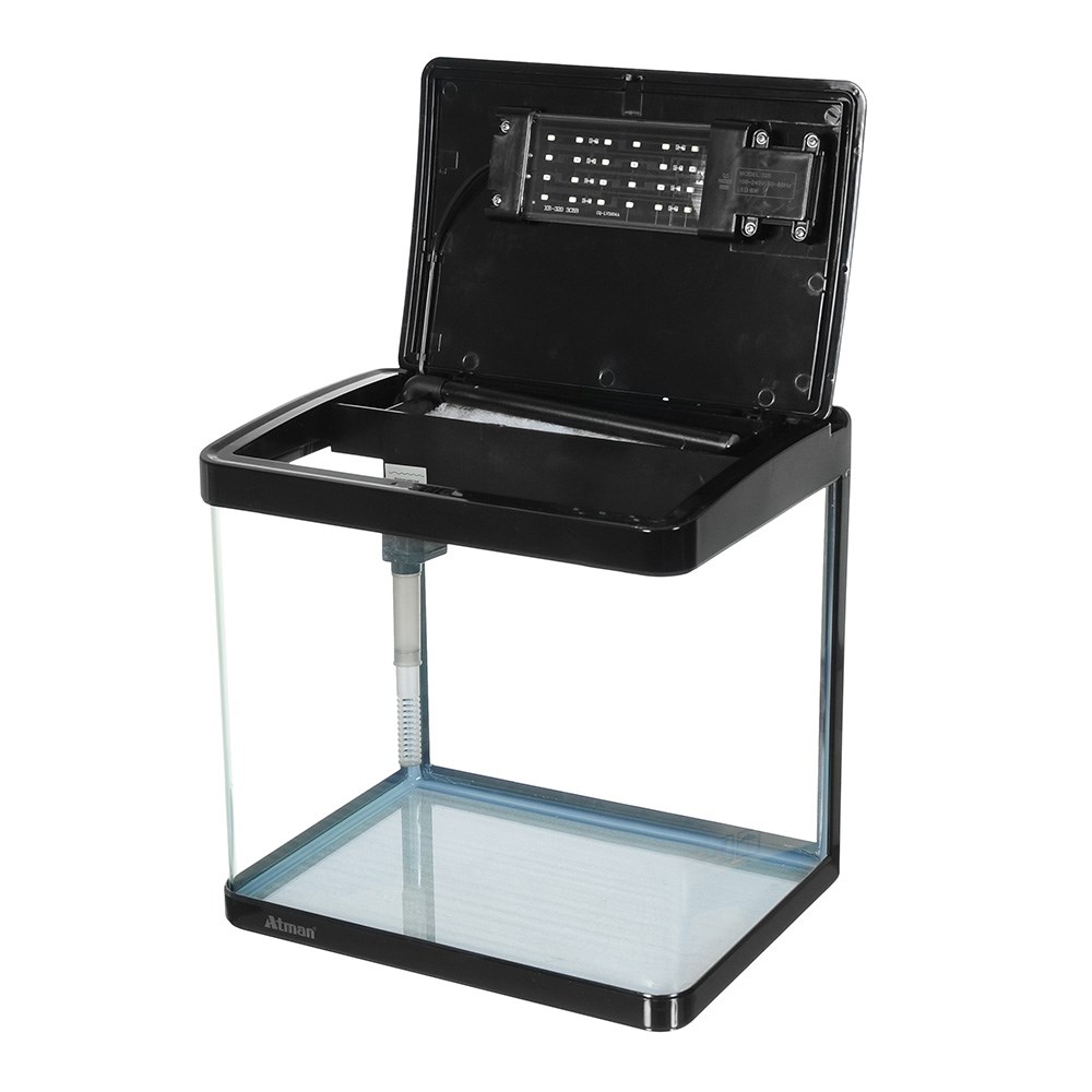 Аквариум Atman XR-320 черный, 25 литров, 32х24х32см, с LED светильником и фильтром ATM-XR-320B - фото 33613