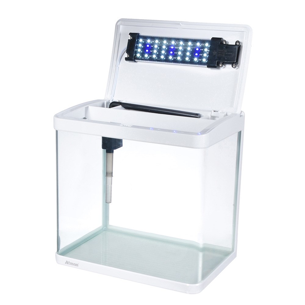 Аквариум Atman XR-380 белый, 35 литров, 38х25х37см, с LED светильником и фильтром ATM-XR-380W - фото 33618
