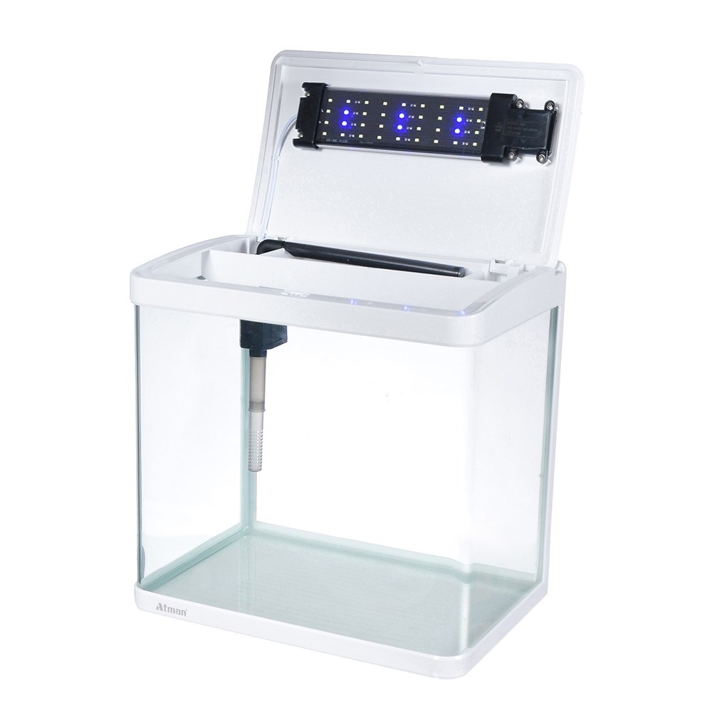 Аквариум Atman XR-380 белый, 35 литров, 38х25х37см, с LED светильником и фильтром ATM-XR-380W - фото 33620