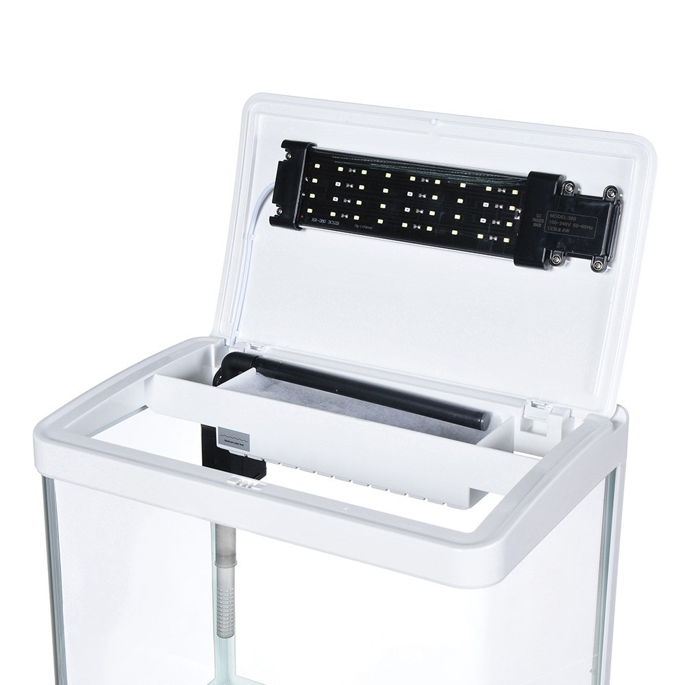 Аквариум Atman XR-380 белый, 35 литров, 38х25х37см, с LED светильником и фильтром ATM-XR-380W - фото 33622