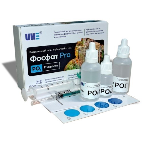 UHE PO4 test PRO - тест для определения концентрации фосфатов (PO) в воде в комплекте с калибрующим раствором UPP - фото 33681