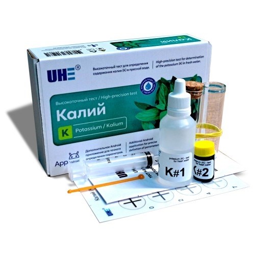 UHE K test - тест для определения концентрации калия в воде UK - фото 33688