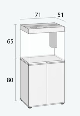 Juwel LIDO 200 LED аквариум В КОМПЛЕКТЕ С ТУМБОЙ 200л серый (Grey) 71х51х65см 2х14W Фильтр Bioflow M, нагреватель 200 Вт Juw-11961 - фото 33768