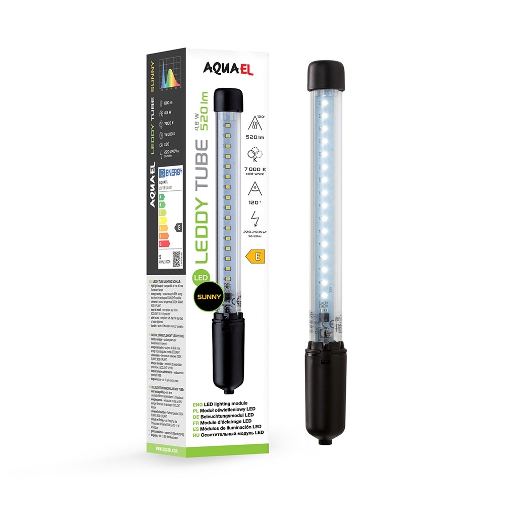 AQUAEL LEDDY TUBE Sunny 7000К 4,8 Вт - Светодиодный осветительный модуль для аквариума 124232 - фото 33792