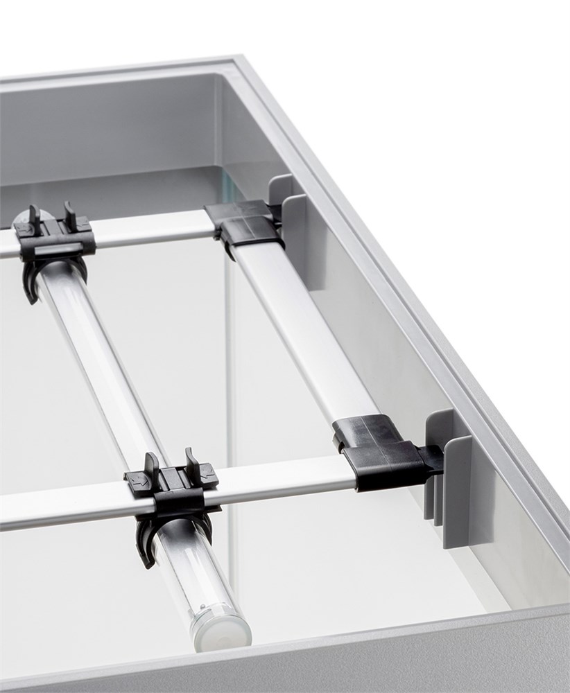 AQUAEL OPTI SET 125 л (серый) - аквариум из осветлённого стекла Opti White, 81x36x51 см AQ-132550 - фото 33879