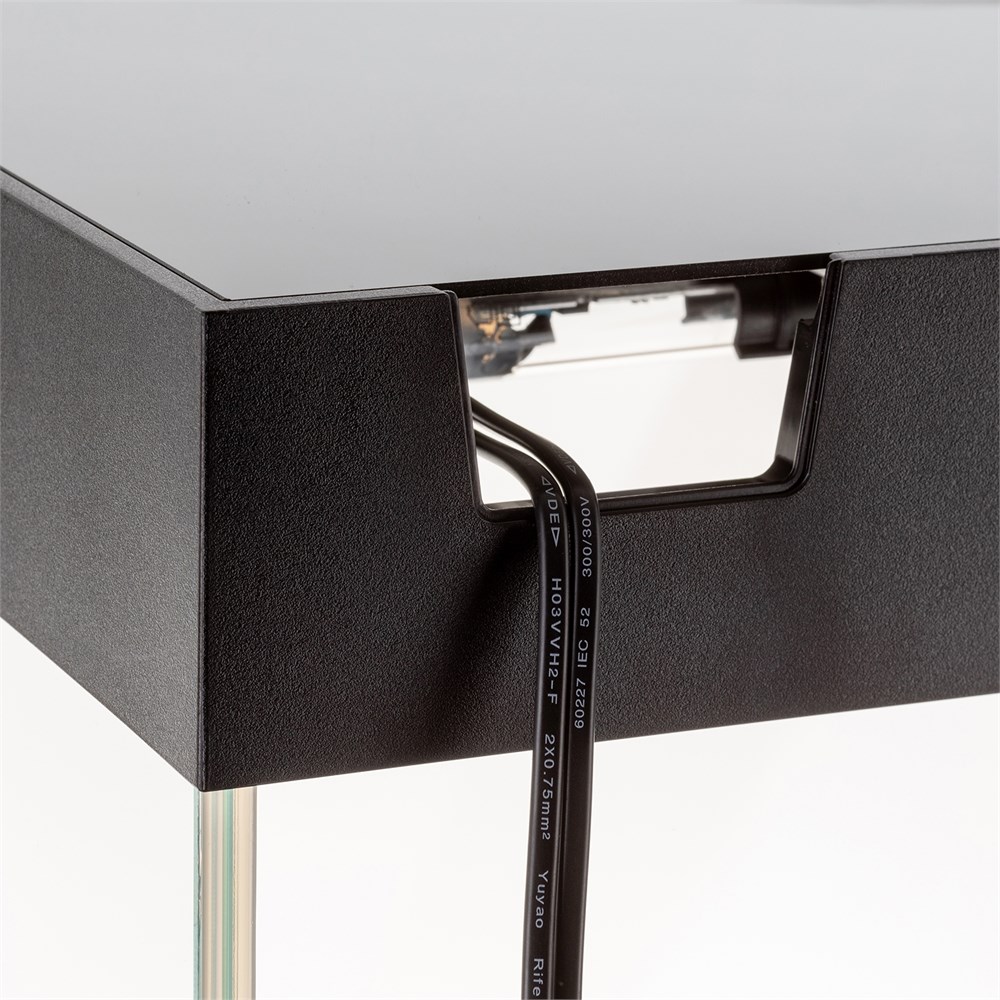 AQUAEL OPTI SET 130 л (черный) - аквариум из осветлённого стекла Opti White, 61x41x56 см AQ-132496 - фото 33947