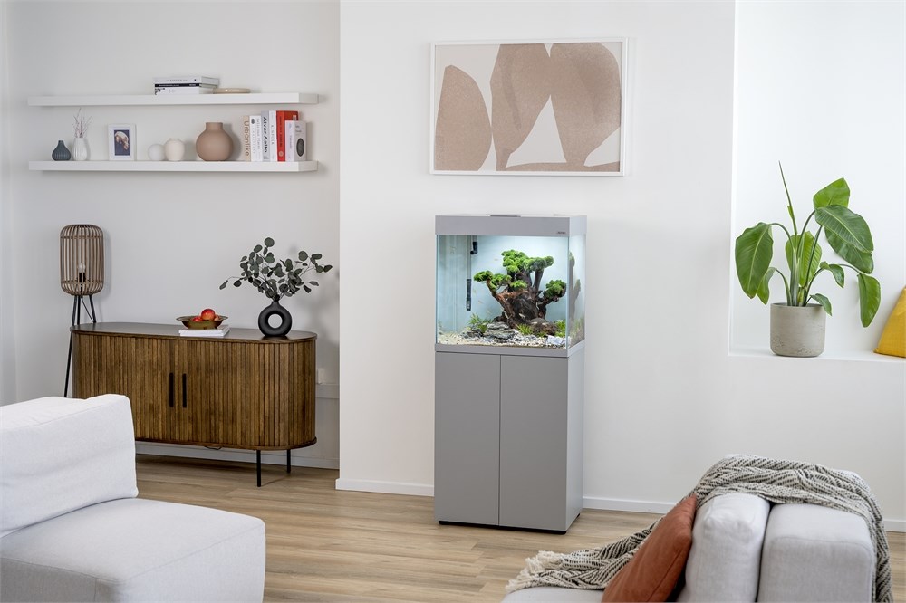 AQUAEL подставка под аквариум OPTI SET 130 л (серая) - 2 дверцы, 61x41x80 см AQ-132645 - фото 34030