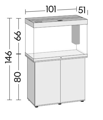 Juwel RIO 290 LED аквариум В КОМПЛЕКТЕ С ТУМБОЙ 290л белый (White) 101х51х66см 2х17 Вт, Фильтр Bioflow L, нагреватель 300 Вт 02451 - фото 35478