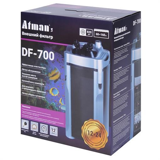Atman DF-700 - внешний фильтр для аквариума до 160 литров, 820 л/ч, 12W ATM-DF-700 - фото 35527