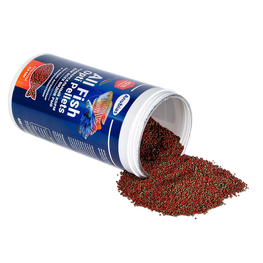 Anubias All Fish Opti Pellets 1000 мл, 400 г - корм для всех видов рыб, гранулы 0.8мм AN-087927 - фото 35549