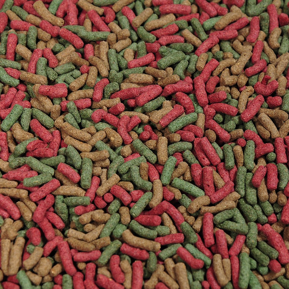 Anubias Tricolor Koi Opti Sticks - корм для кои и других прудовых рыб, палочки 9х2мм, ведро 5л (2кг) AN-088436 - фото 35651