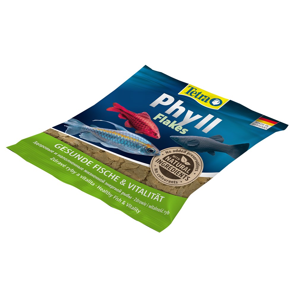 Tetra Phyll 12 г (пакетик) - корм для растительноядных рыб (хлопья) Tet-134430 - фото 35683