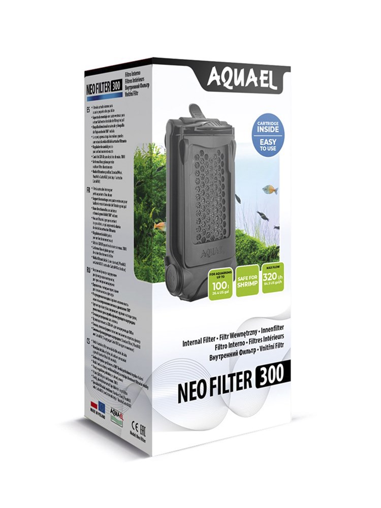 AQUAEL NEO 300 - внутренний фильтр для аквариумов до 100 литров (320 л/ч) 133419 - фото 36037