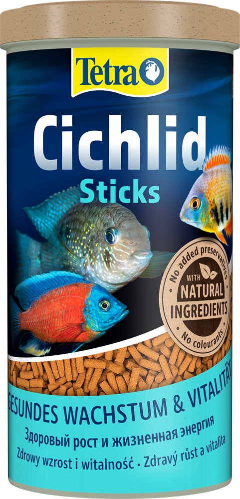 Tetra Cichlid Sticks 1 л - основной корм для цихлид (палочки) Tet-198975 - фото 36055
