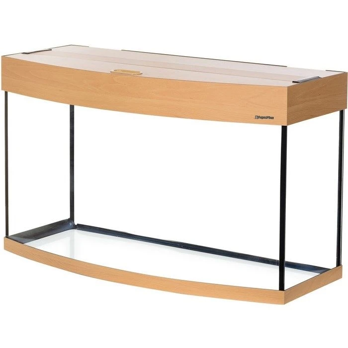 Aquaplus аквариум LUX Ф 110л фигурный (80*35*49), цвет бук + крышка, светильник Т8 2*18Вт, стекло 6/6 213740