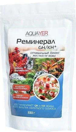 Aquayer Реминерал GH/KH+ - смесь солей жёсткости для подготовки воды 330 г RM