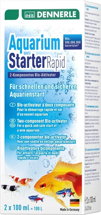 Dennerle Aquarium Starter Rapid 2х100 мл - двухкомпонентный биоактиватор аквариума Den-1681