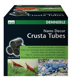 Dennerle Nano Decor Crusta Tubes - Декоративный элемент для нано-аквариумов - 3 большие керамические трубки для креветок и раков - фото 18772