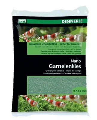 Dennerle Nano Garnelenkies - грунт для мини-аквариумов, цвет Java green (зеленый), фракция 0,7-1,2 мм., 2 кг. DEN5859