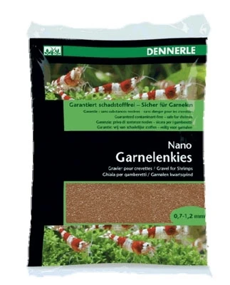 Dennerle Nano Garnelenkies - грунт для мини-аквариумов, цвет Sumatra brown (коричневый), фракция 0,7-1,2 мм., 2 кг. DEN5856